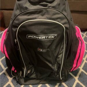 Powertek V5.0 Black Backpack with Pink Accents